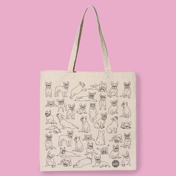 Sween Shop - Wholesale Tote Bag - Unisex - French Bulldog Frenchie Canvas Tote Bag Pet Dog Lover Gift1