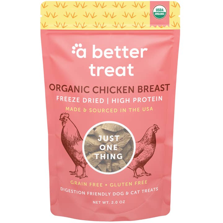 A Better Treat - Wholesale Pet Treats - Dog - Organic Freeze Dried Chicken Breast Dog and Cat Treats0