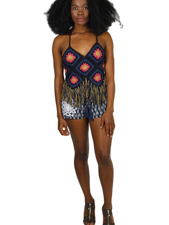 Cotton Crochet Square Top for wholesale by Lakhays Collection Inc.