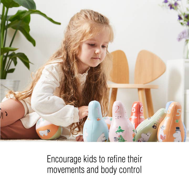 Barbo Toys - Vente Jeu de sport – enfant et bébé - Moomin - Ensemble de bowling doux 25