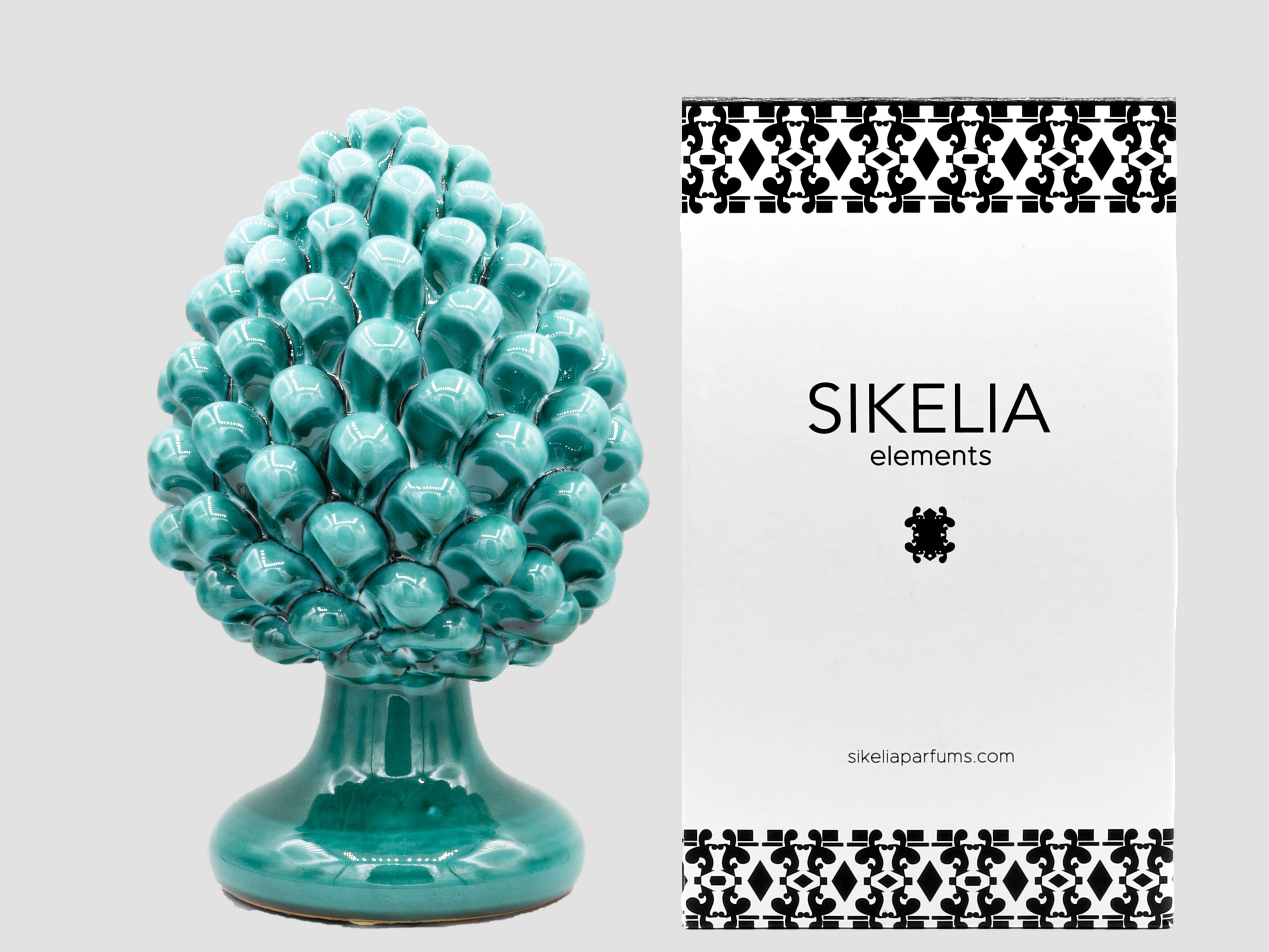 Sikelia Parfums – wholesale Decorative tabletop object – HAND-DECORATED SICILIAN CERAMIC TRISKELE PINECONE