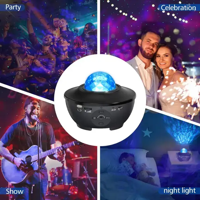 Funky Rico Inc – wholesale Speakers – Stary Projector Light With BT Speaker3