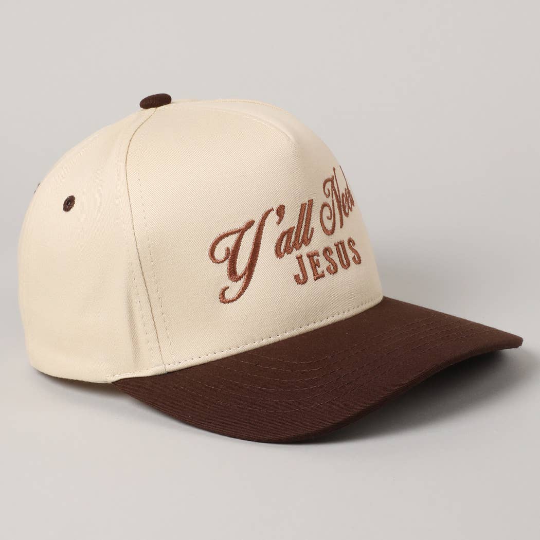 Fashion City - Wholesale Trucker Hat - Unisex - Y'all Need Jesus Lettering Embroidered Trucker Hat6