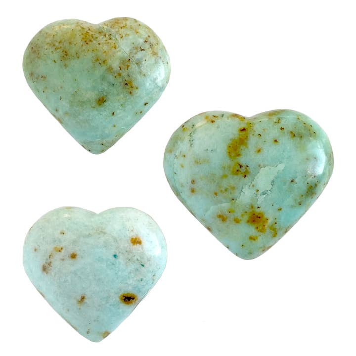 Tesoros Trading Company - Wholesale Spiritual Stone/Crystal - Chrysoprase Stone Heart, Peru