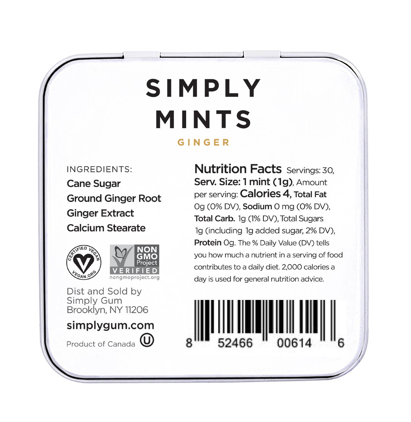 Simply Gum - Wholesale Mints - Simply Mints - Ginger | Pack of Six2