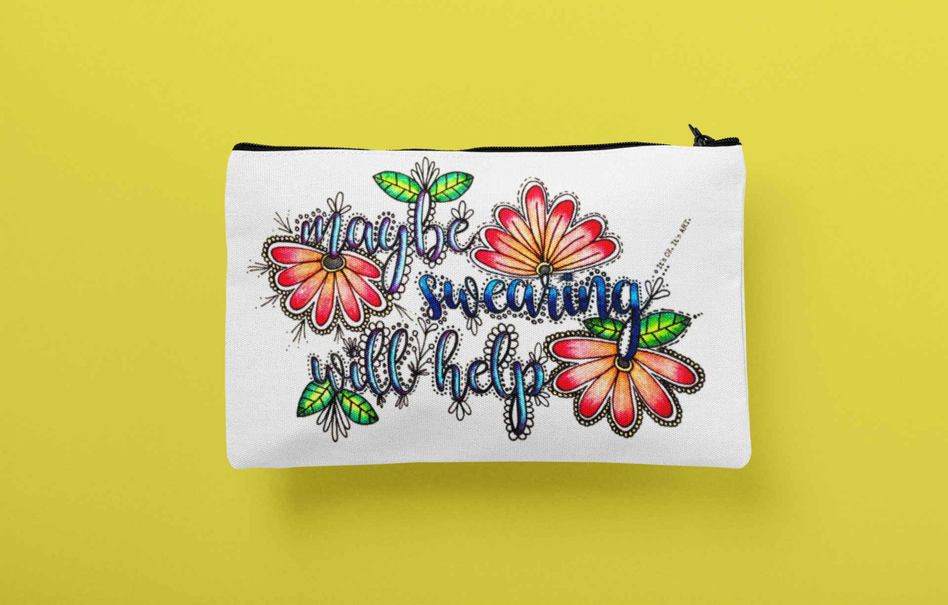 It's OK. It's ART. - Wholesale Pouch - Women's - Maybe Swearing Will Help Travel Zip Pouch1