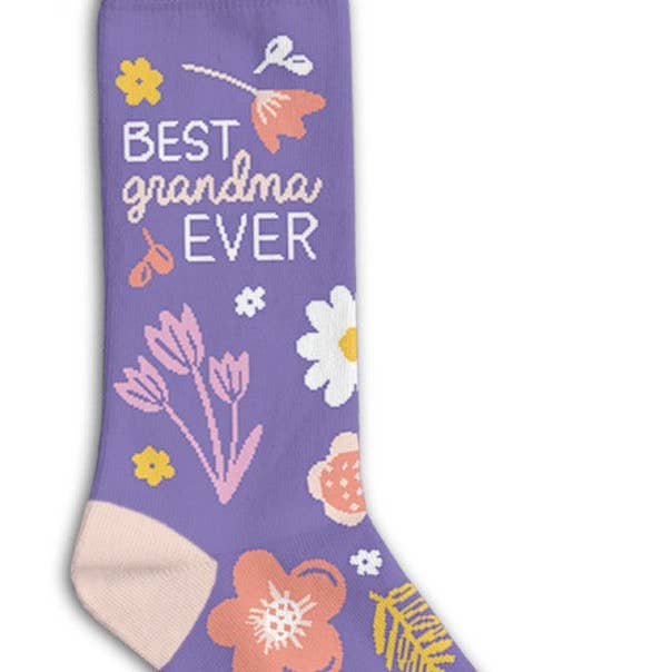 Best Grandma Ever Socks for wholesale by Funatic - About Face Designs - Nice Enough Merch Co