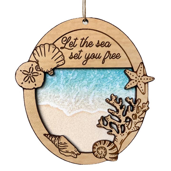 Coastal Beach Ornament | Ocean Lover Hanging Decor for wholesale by Art by Sharell