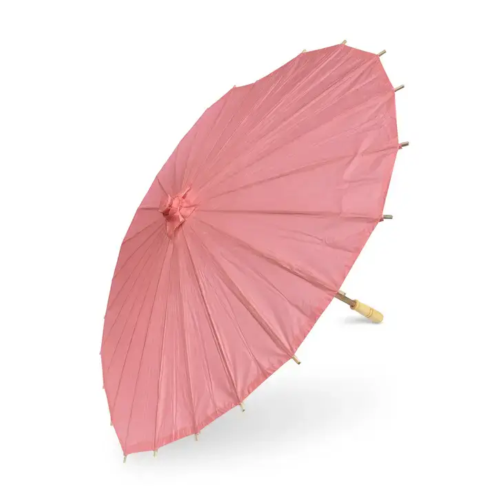 Weddingstar Inc. - Vente Parapluie – femme - Parasol en papier en forme de cœur avec manche en bambou4