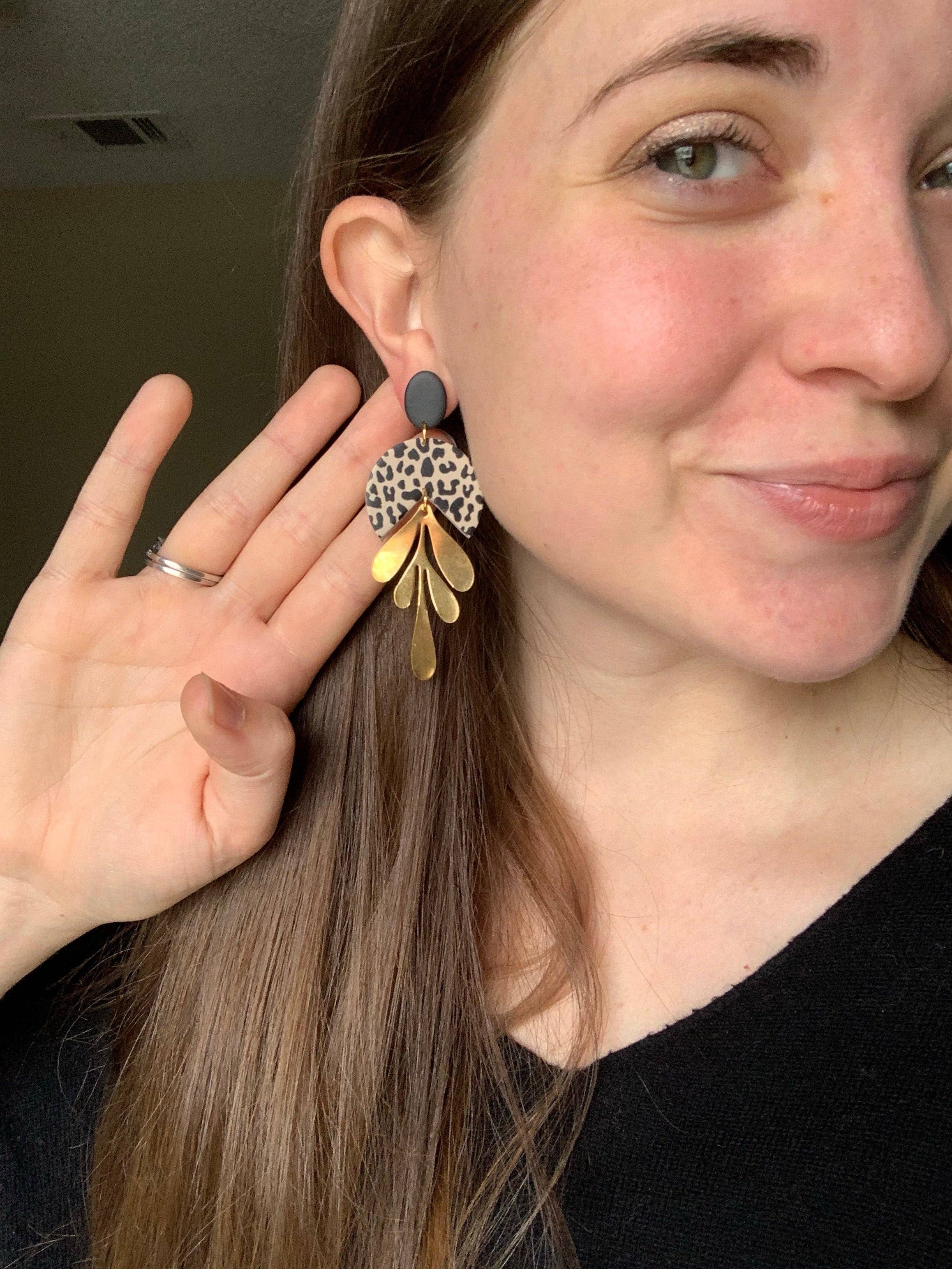 Clay By Denae - Wholesale Dangle Earrings - Elsie Earring in Leopard1