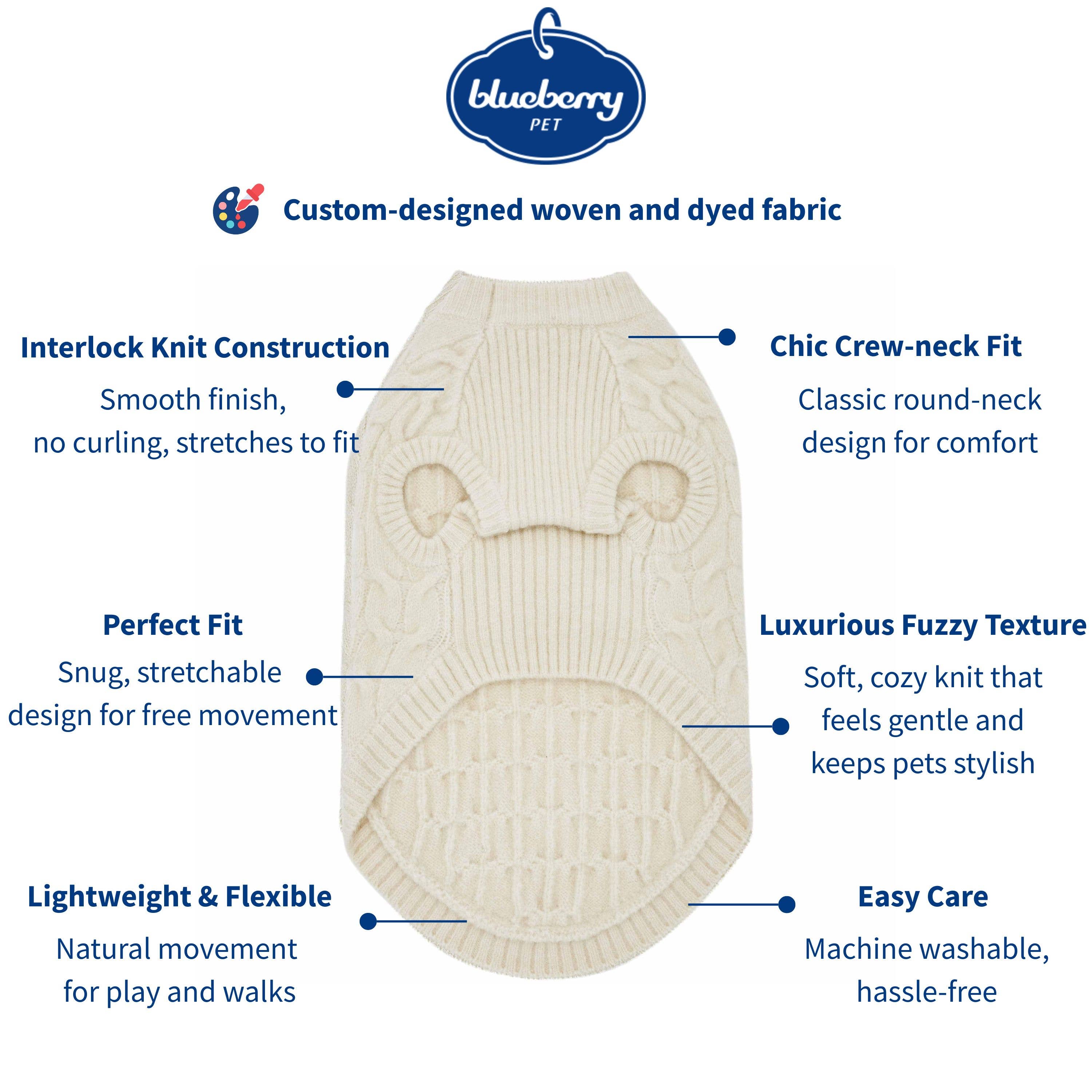 Blueberry Pet - Wholesale Pet Sweater - Dog - Custom-knit & Dyed Ultra-Soft Brushed Fuzzy Yarn Dog Sweater43