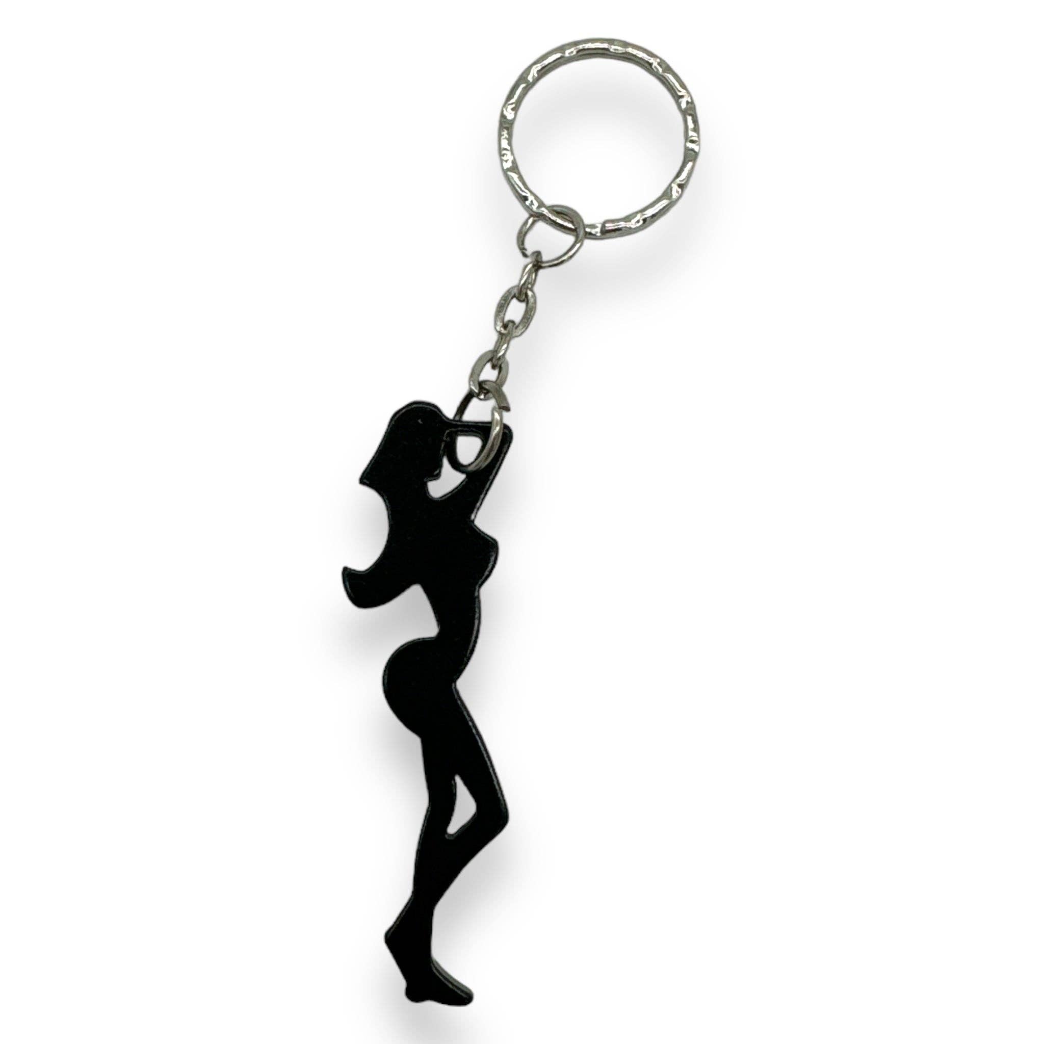 Kinky Pleasure - Wholesale Keychain - Unisex - Kinky Pleasure - KPK037 - Keychain - Bottle Opener - Sexy Body Woman - Black0