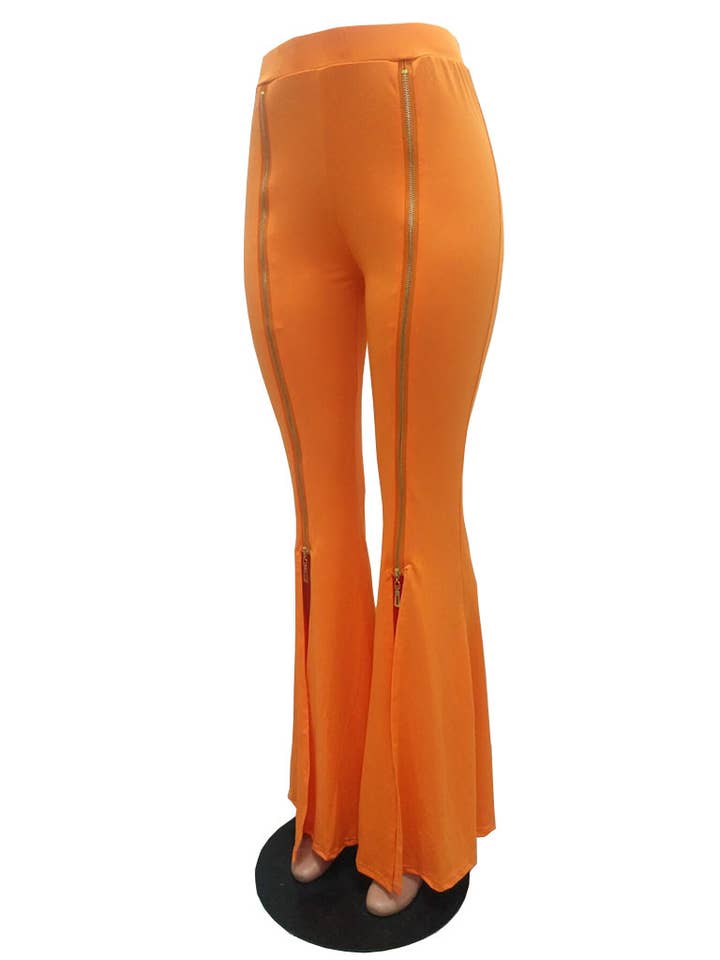 HIDDENBRAND - Wholesale Pants - Women's - Slim zip-up flared pants2