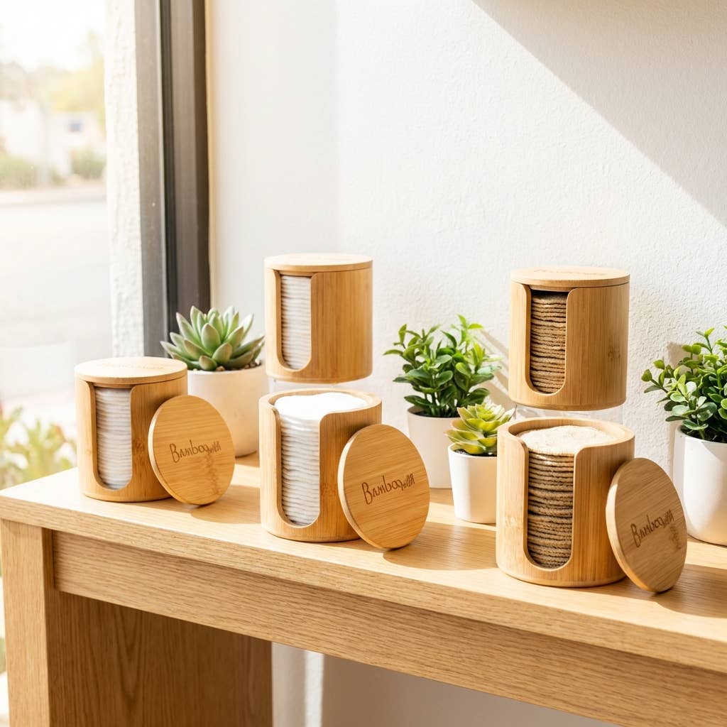 Bamboo Switch – wholesale Cotton pad – Bamboo Facial Rounds Holder | Faire Market Bestseller2