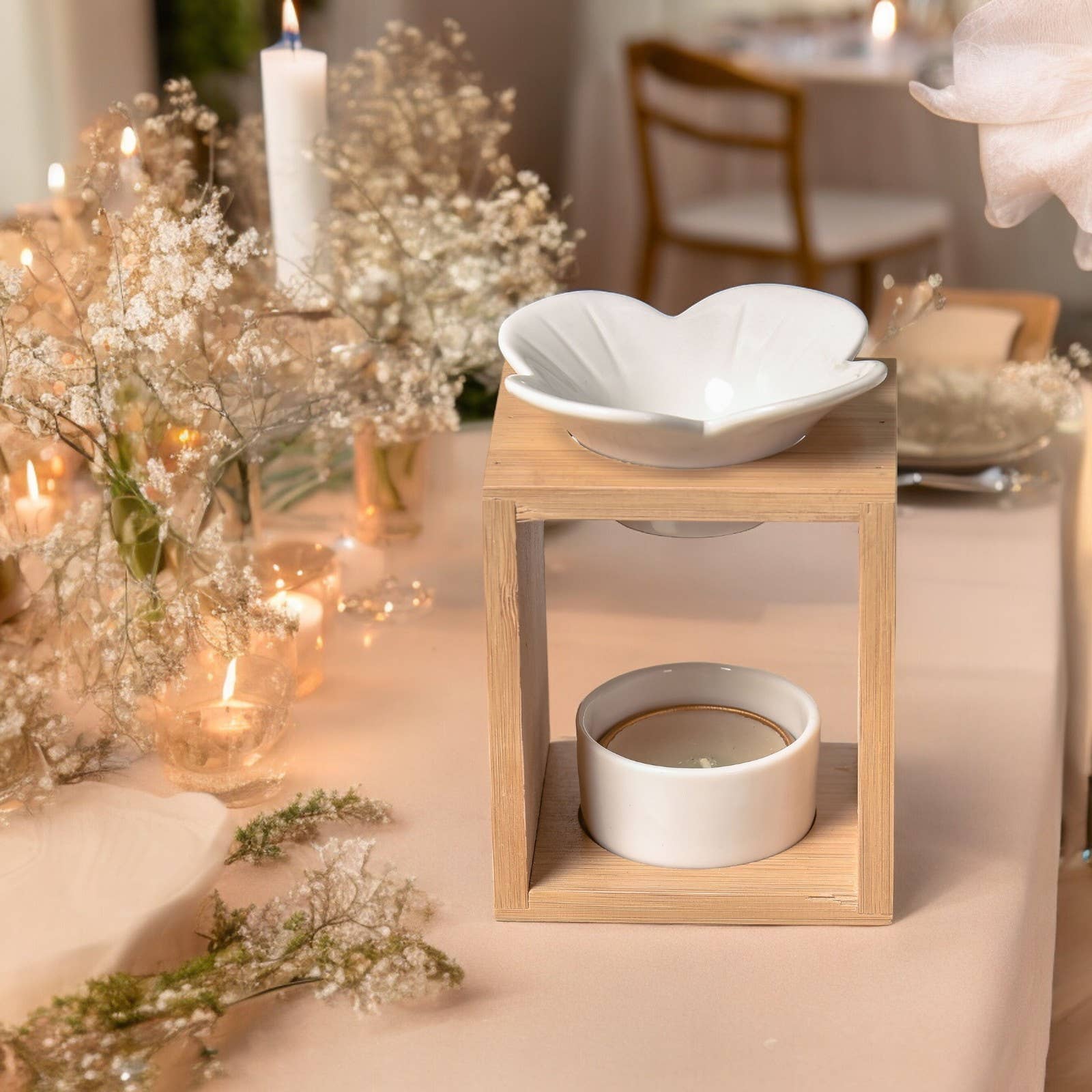 Zen'Arôme - Wholesale Fragrance Warmer - Plumeria Bamboo and Ceramic Scented Wax Burner6