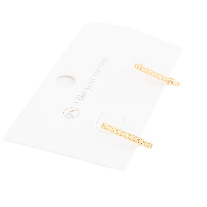 Pretty Simple - Wholesale Hoop Earrings - Petra U Hoop Diamond Earrings - WATERPROOF