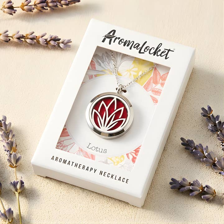 Lotus Essential Oil Diffuser Necklace for wholesale by Matrix Aromatherapy