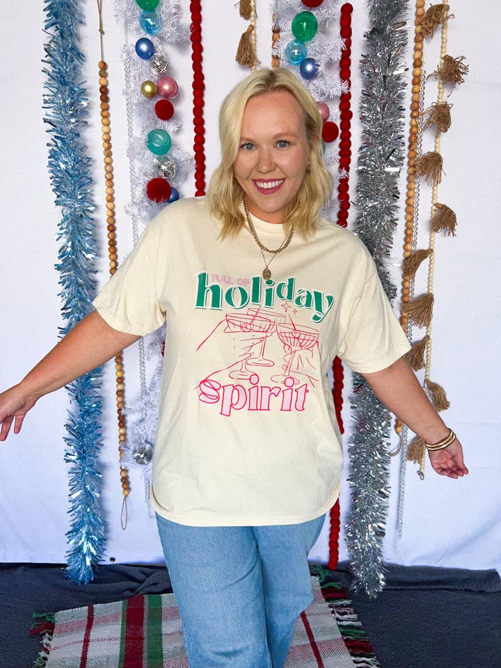 Banks & Co. - Wholesale Screen Printed T-Shirt - Unisex - full of holiday spirit graphic tee2