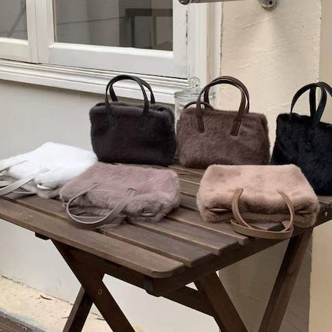 P23089 Faux Fur Small Purse Crossbody Bag for wholesale by Pretty Persuasions