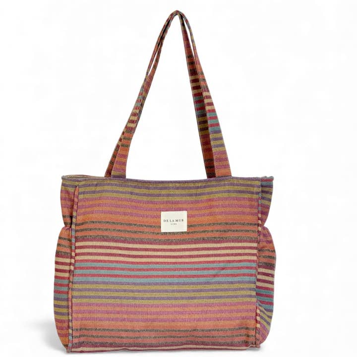 Rechteckige Shopper mit Reißverschluss Maria für den Großhandel von De La Mur Line