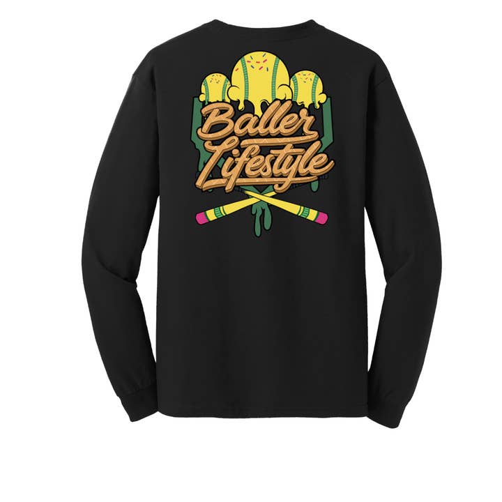 Baseball Youth Long Sleeve Tee for wholesale by Baller Lifestyle