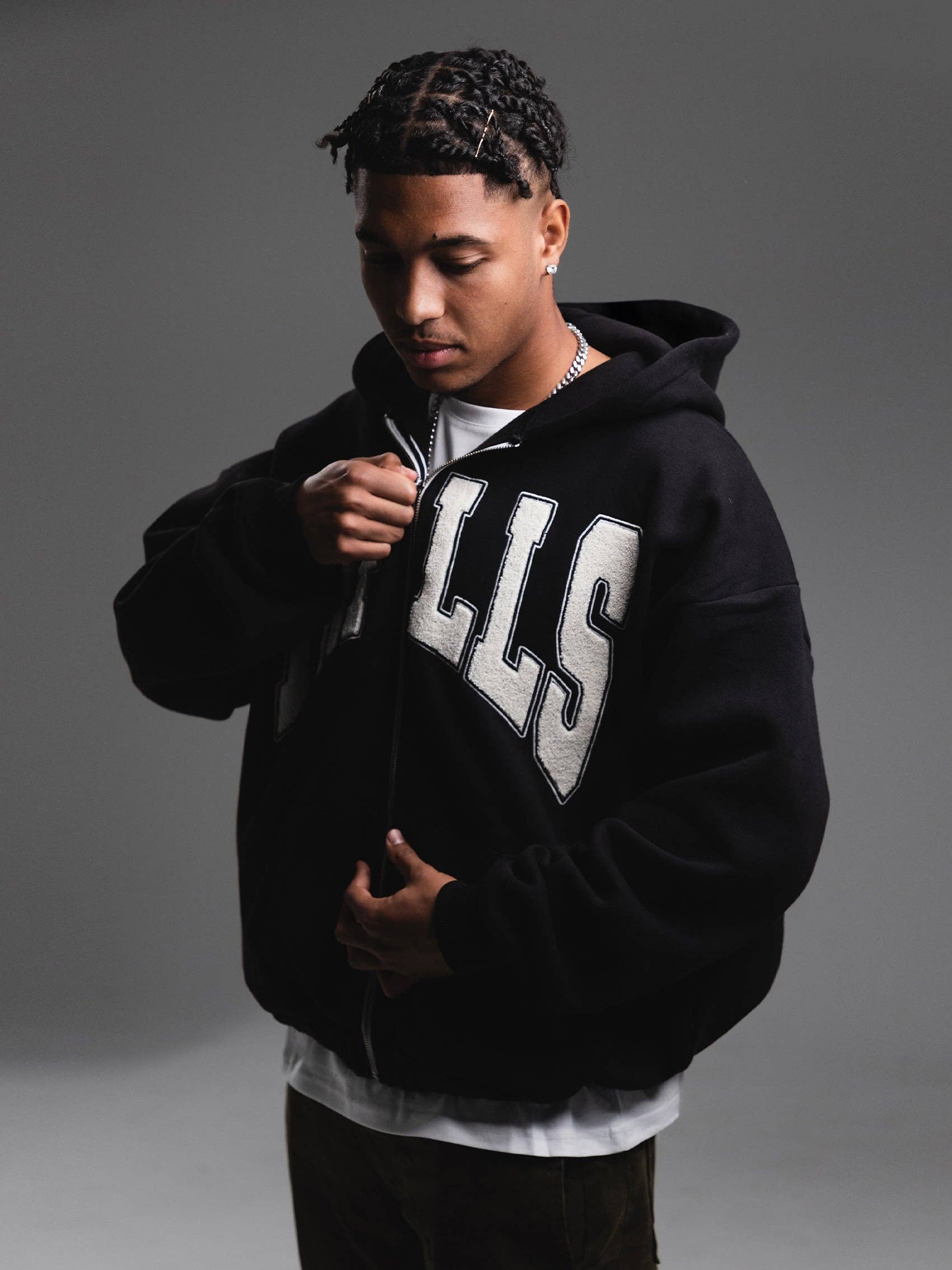 Wholesale “TRFLLS” ZIP JACKET BLACK for your store - Faire