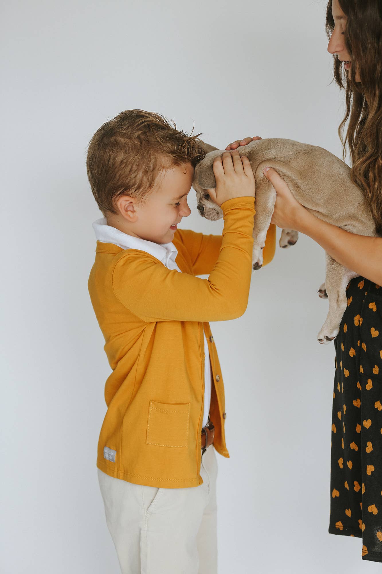 Navy Fields - Vente Cardigan – enfant - Cardigan moutarde4