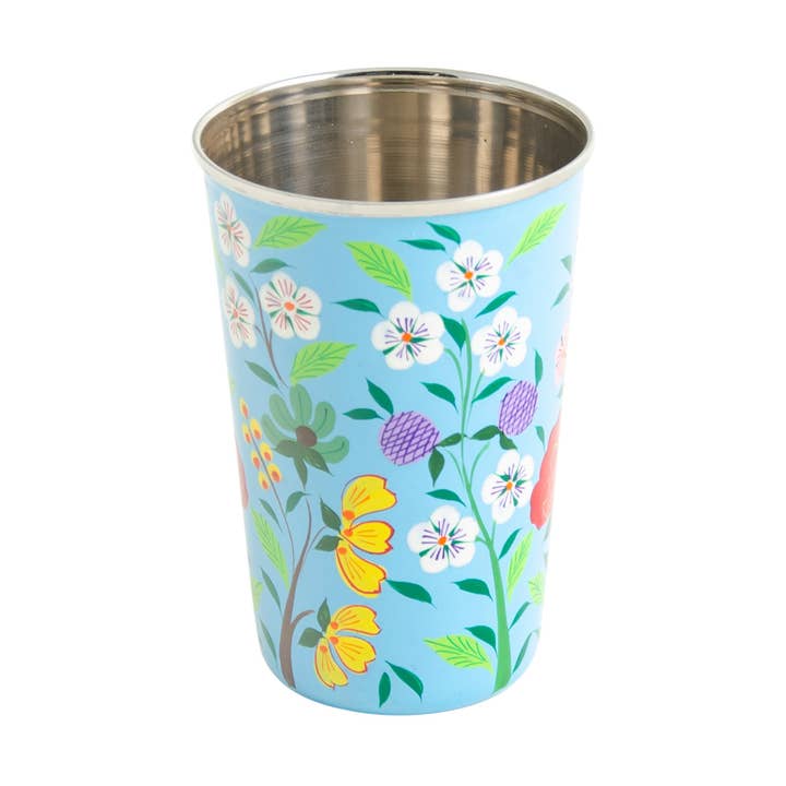 Namaste - Wholesale Insulated Mug/Tumbler - Sanasar Hand Painted Enamel Tumbler