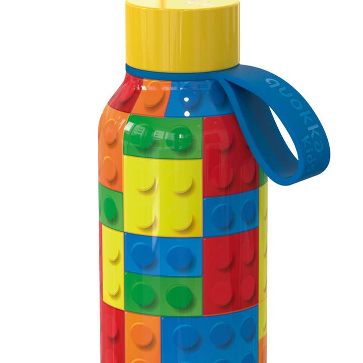QUOKKA – Engroshandel Vandflaske – BØRN TERMOKANDE FAST MED BØJLE FARVE MURSTEN 330 ML0
