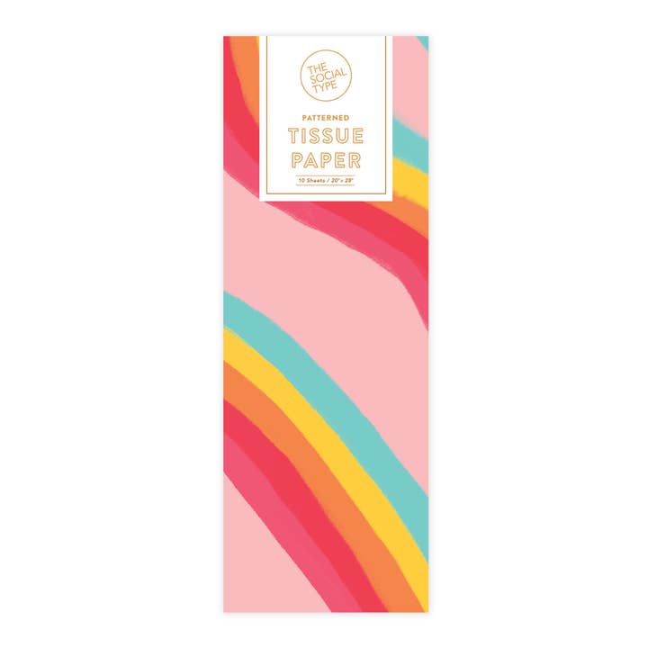 Rainbow Ribbon Tissue Paper for wholesale by The Social Type