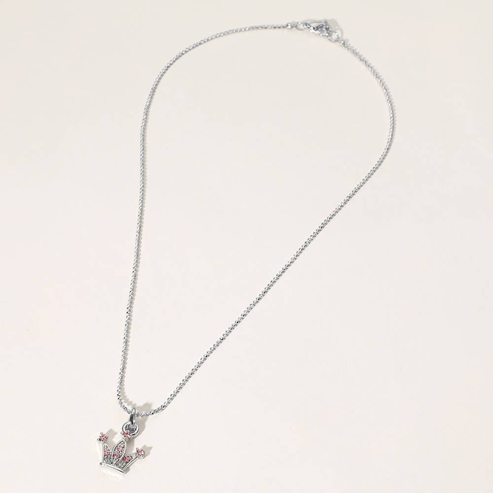 Sensibling Corp. - Wholesale Pendant/Charm Necklace - Rhinestone Embellished Crown Pendant Necklace3