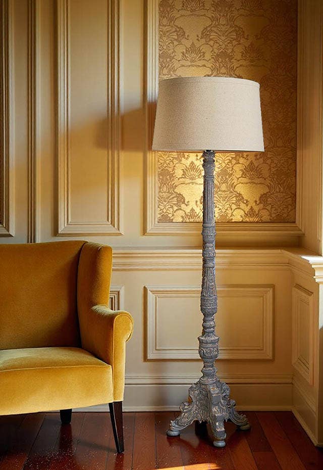 Provence Home - Wholesale Floor Lamp - Vintage Style Antique Reproduction Wood Floor Lamp1
