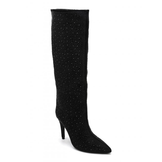 No Doubt Shoes - Wholesale Boots - Women's - SPARKLY EMBELLISHED STILETTO HEEL PARTY KNEE HIGH BOOTS1