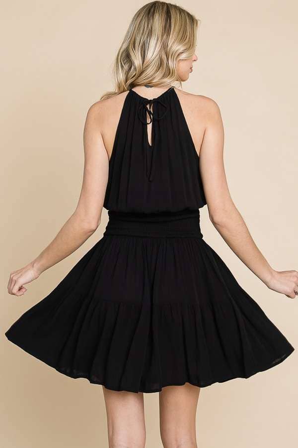 Culture Code - Wholesale Dress - Women's - CWD1568 - HALTER NECK TIERED MINI DRESS16