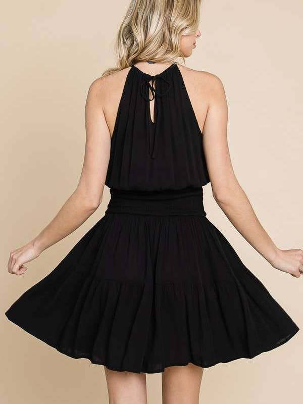 Culture Code - Wholesale Dress - Women's - CWD1568 - HALTER NECK TIERED MINI DRESS16