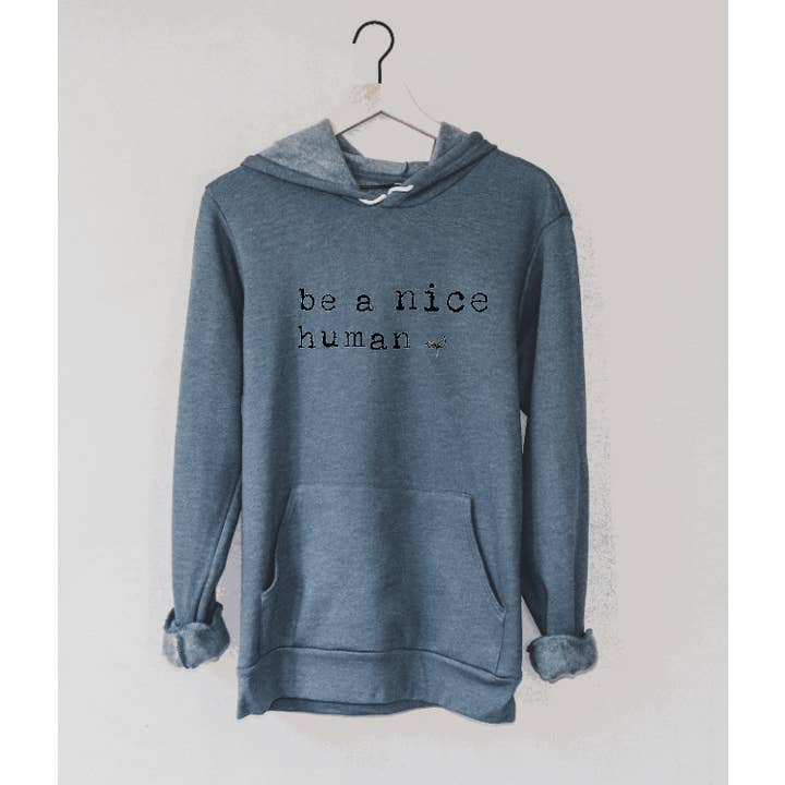 Tron Tron Graphic Wear - Wholesale Hoodie - Women's - Be a Nice Human Bella and Canvas Hoodie #504