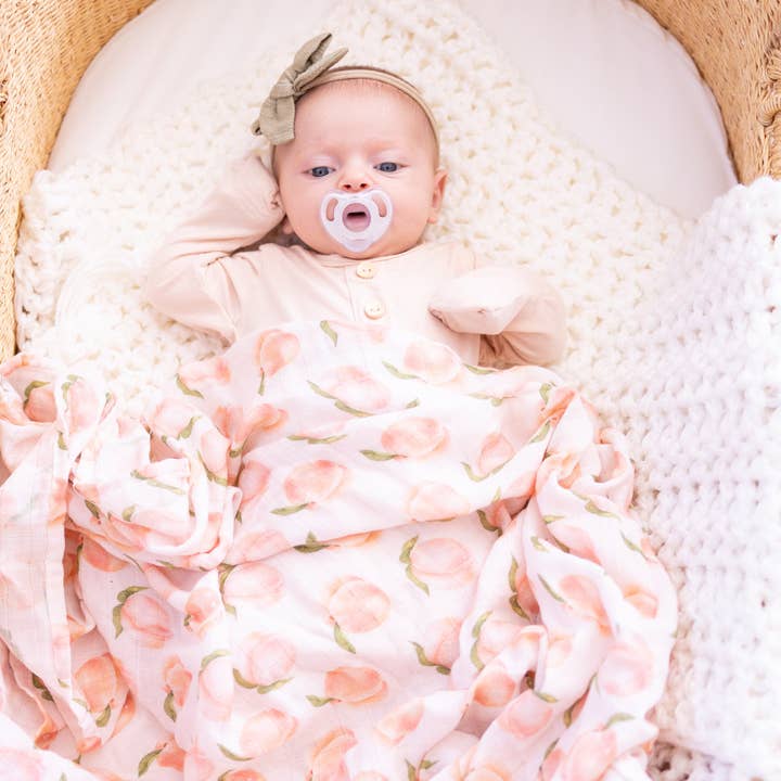Georgia Peach Swaddle for wholesale by Peachier Goods
