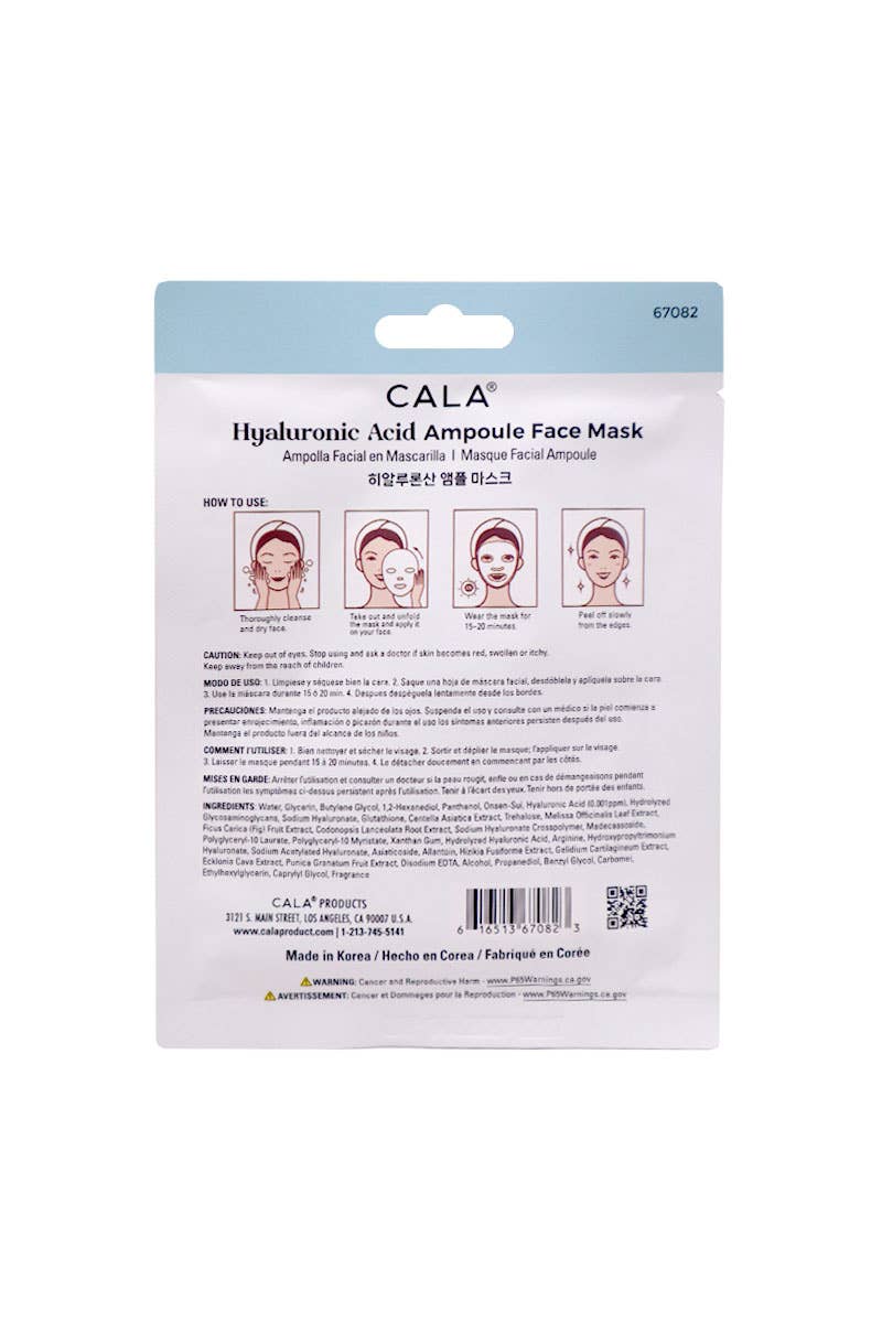 PINEAPPLE Beauty – Máscara facial por atacado – CALA 67082 Ampola de Ácido Hialurónico Máscara Facial 5 Folhas - 65