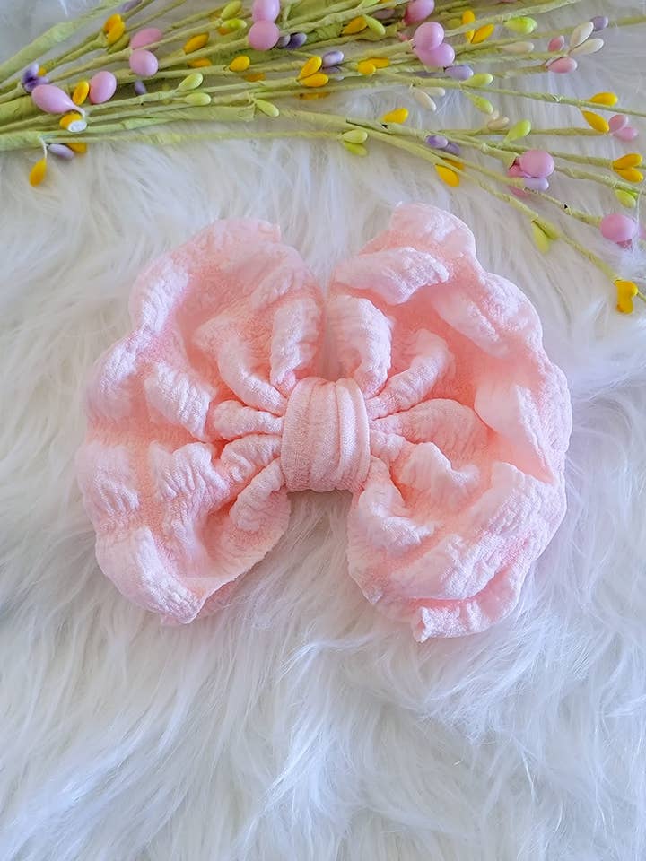 Pluffy Savannah Bow-Baby Pink para venta al por mayor de Dainty Delights Creations