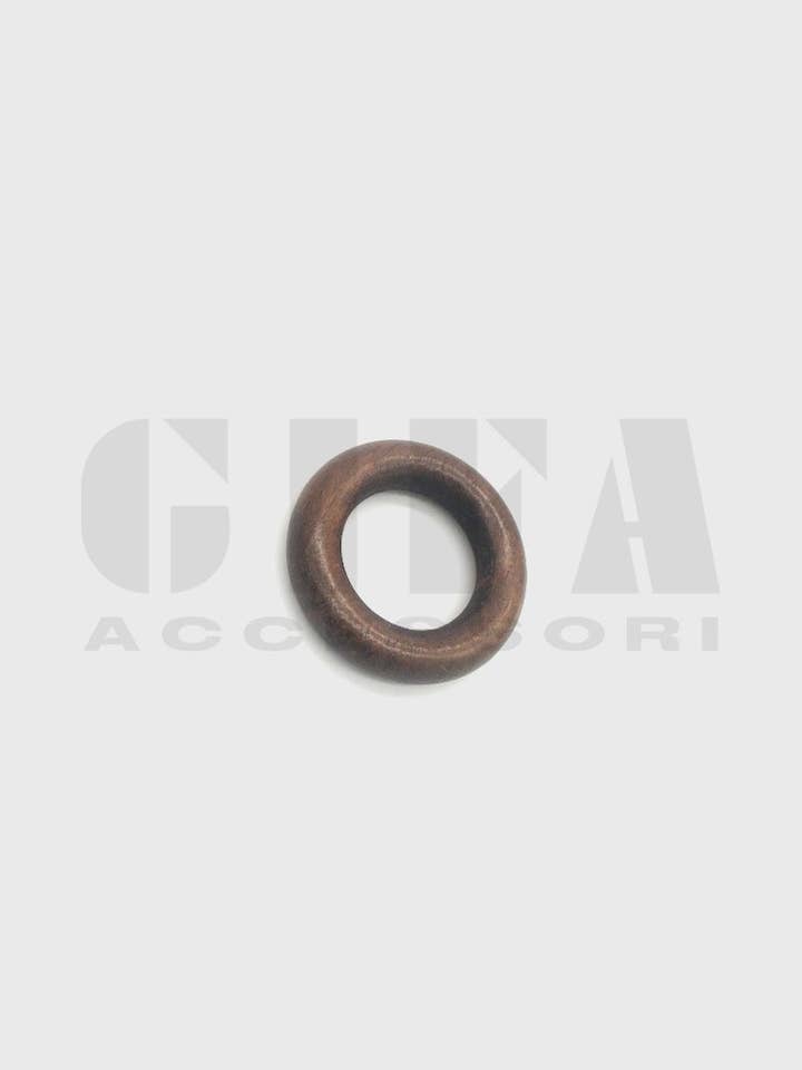 Round wooden ring mahogany color 2 cm for wholesale by Gifa Accessori