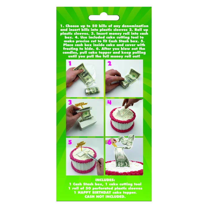 JFL Enterprises - Wholesale Cake/Cupcake Topper - Cash Stash Cake Surprise Open Stock3