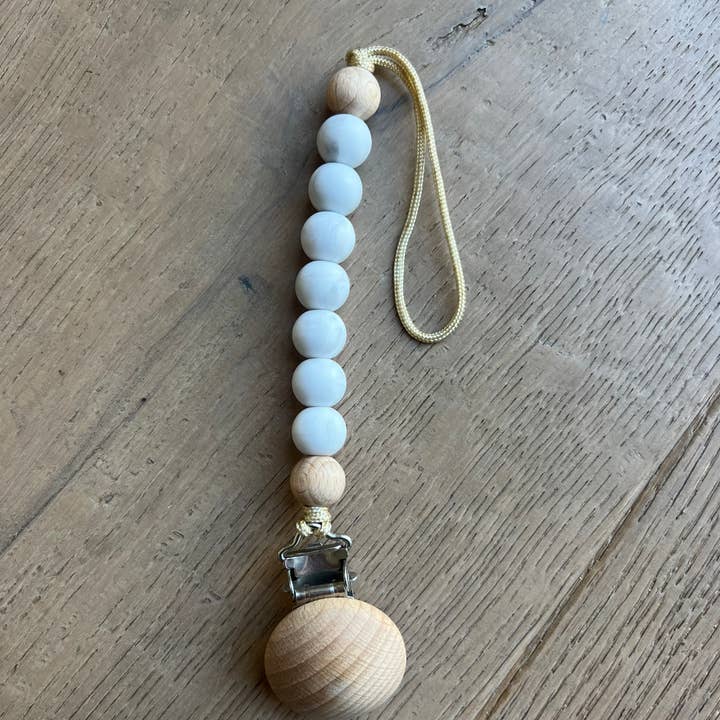 Pacifier Clip- Gray Marble for wholesale by land of petite