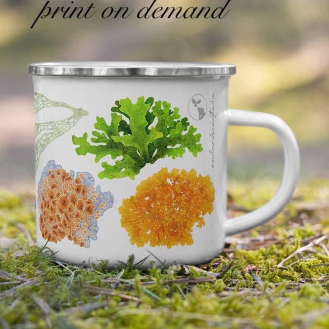 Tasse de camping Lichen, 12 oz pour la vente par Owl & Bear Studio