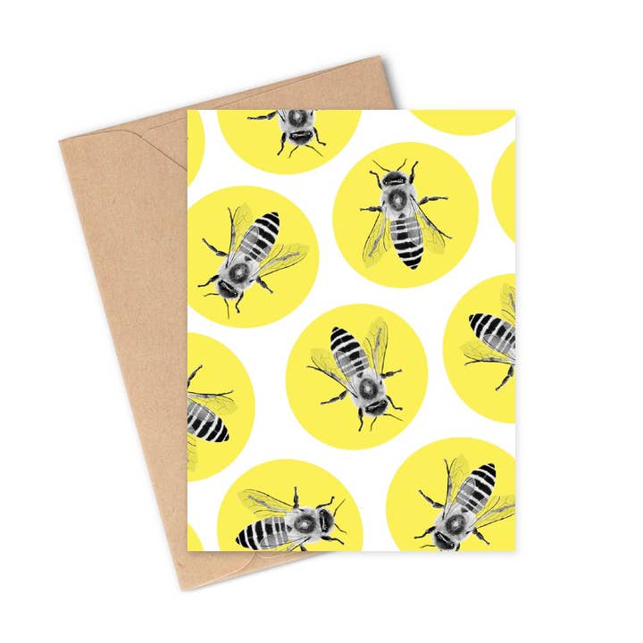 Honey Bee Dance - Greeting Card for wholesale by Brittany Finch Art