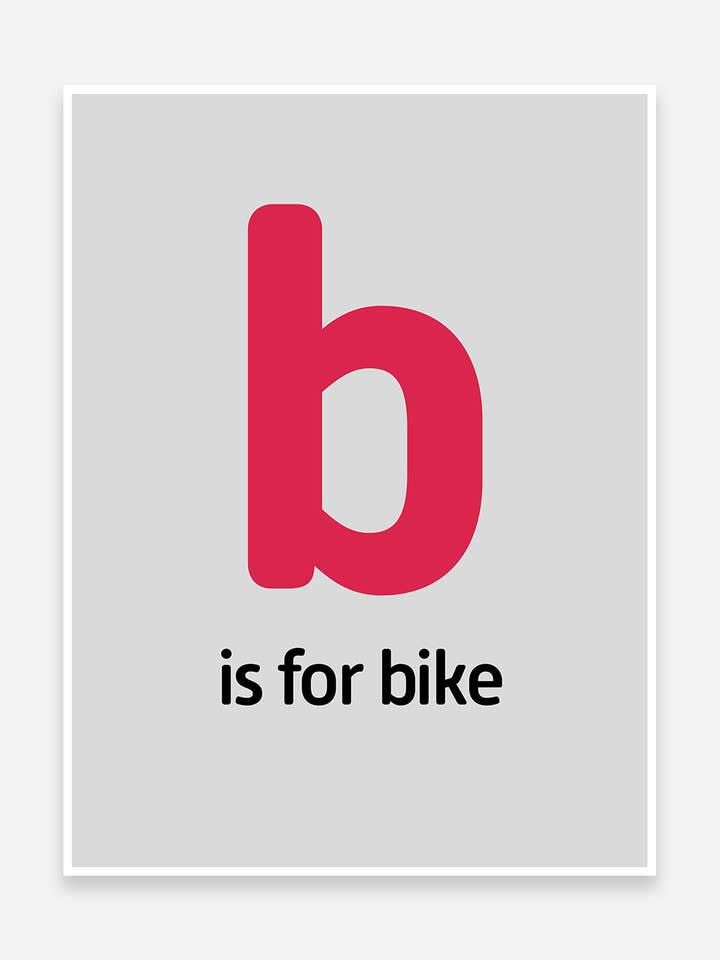 B er til Bike Art Print for engroshandel hos Trailmaps.com