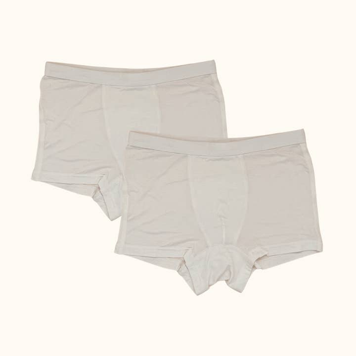 2 Pack Boxer Briefs - White/White Luca for wholesale by Just Peachy