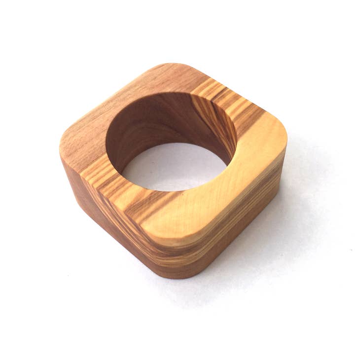 medina mood - Wholesale Napkin ring - Olive wood round napkin ring4