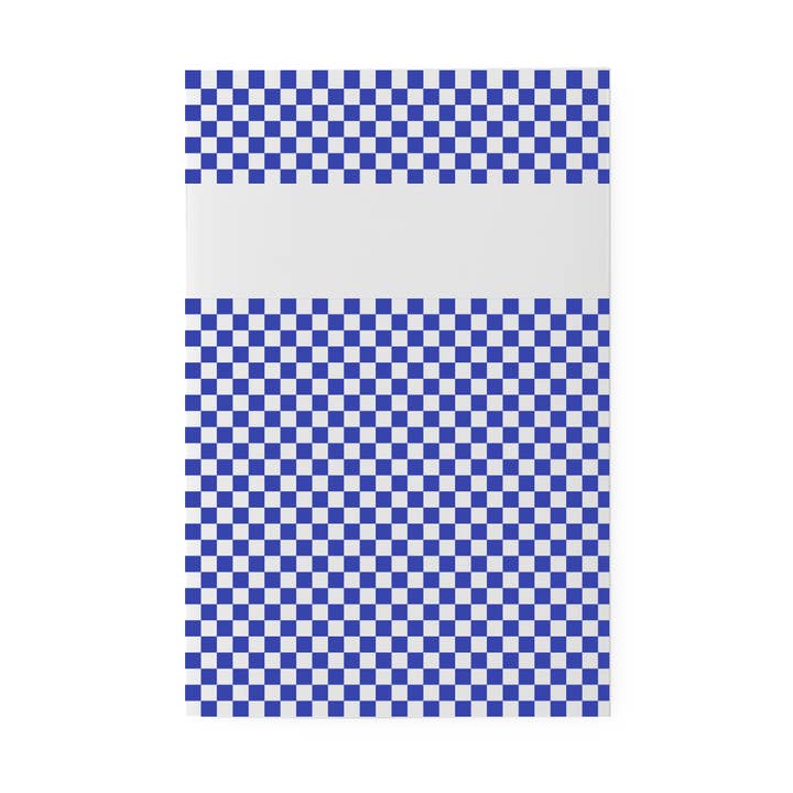 Blue checkered notebook - Pantone 072 for wholesale by Supereditions