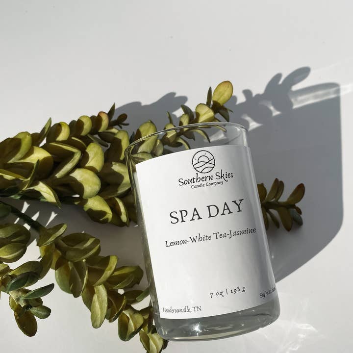 Spa dag soja ljus för wholesale av Southern Skies Candle Company