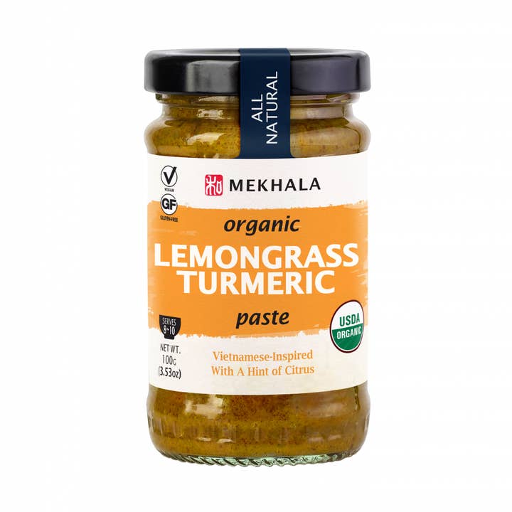 Mekhala Living Inc - Venta al por mayor Salsas - Pasta orgánica de cúrcuma con hierba de limón, 3.53 oz0
